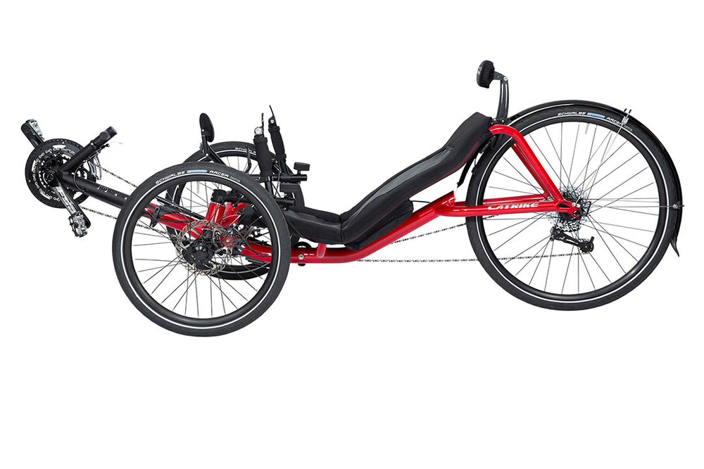 Catrike Expedition aluminum space frame shown in side profile
