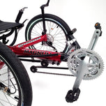 Greenspeed Chain Gobbler Magnum trike close up of pedals