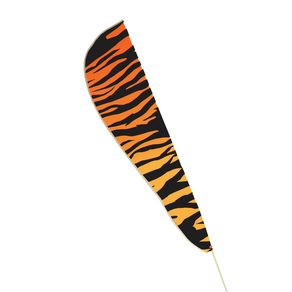 TerraTrike Teardrop  animal print flag on a white background