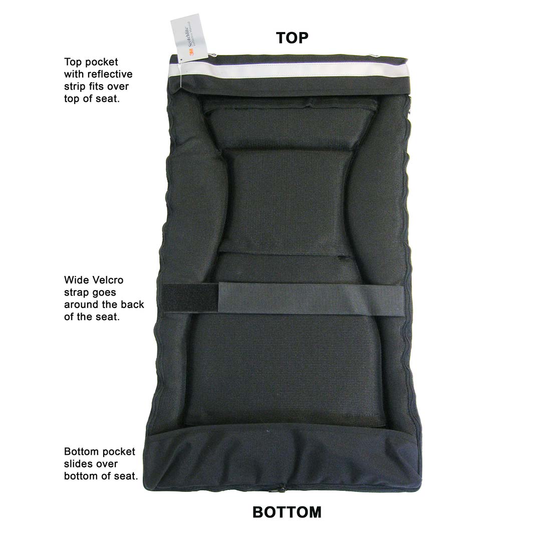 TerraTrike seat pad wide back view graphic