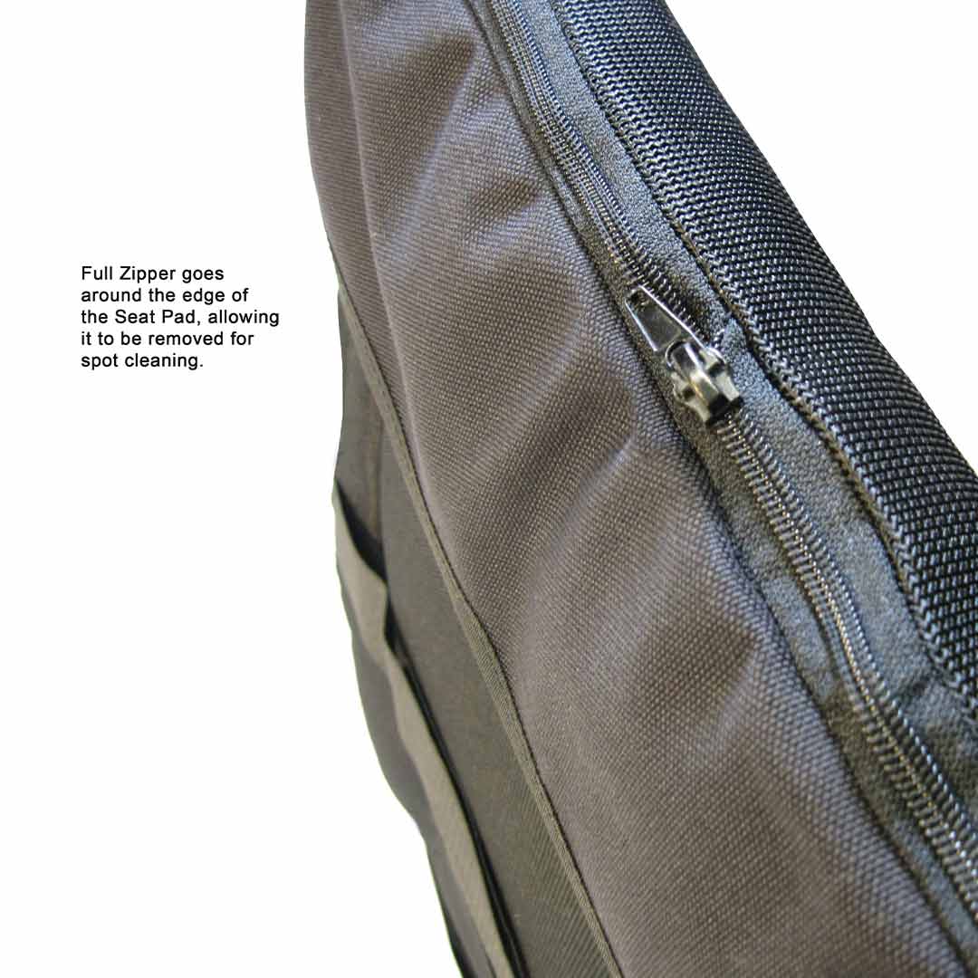 TerraTrike seat pad top zipper