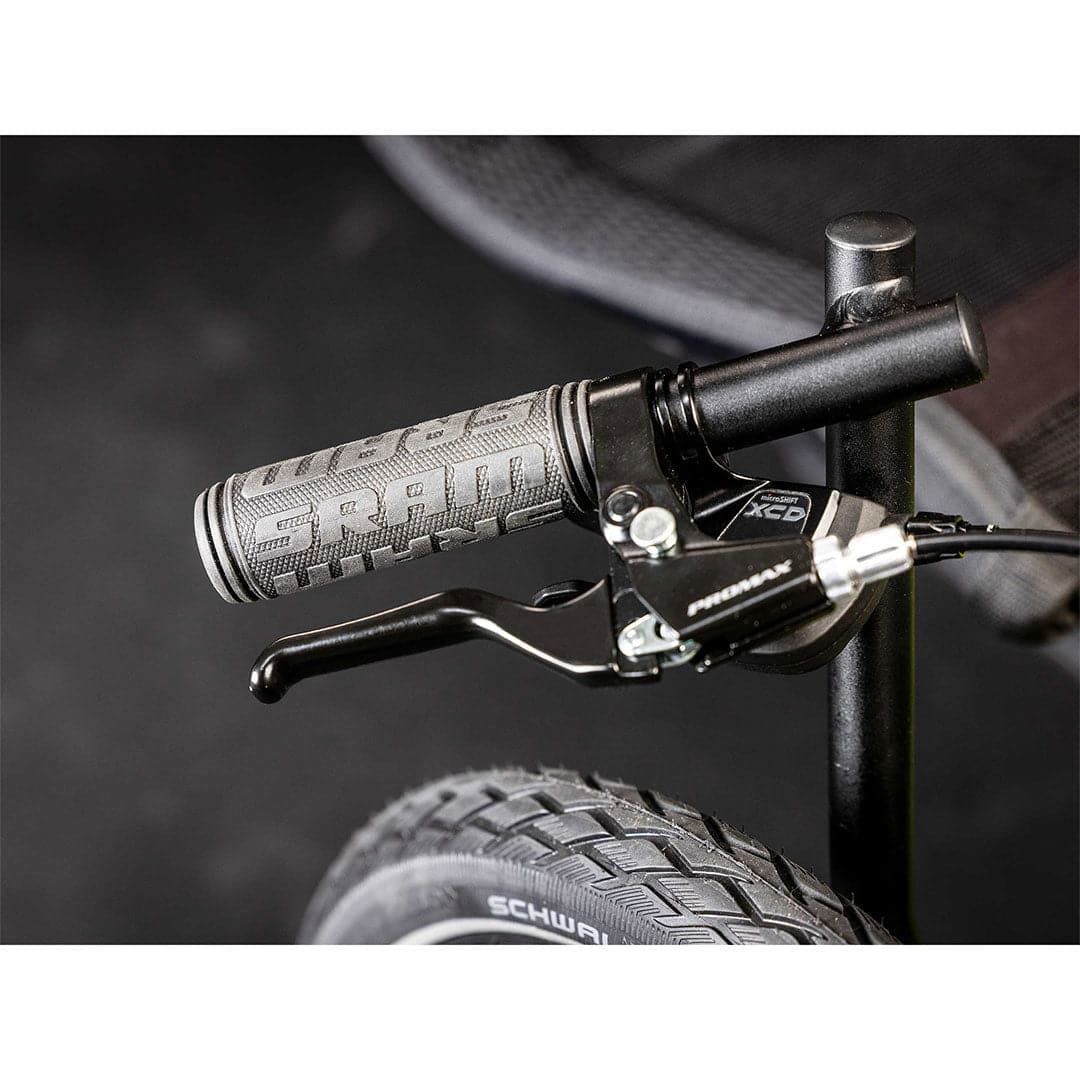 TerraTrike EVO right handlebar and brake close up