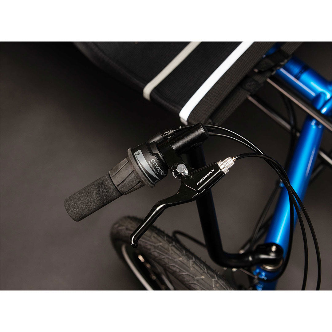 TerraTrike Rogue close up of right handle bar and brake