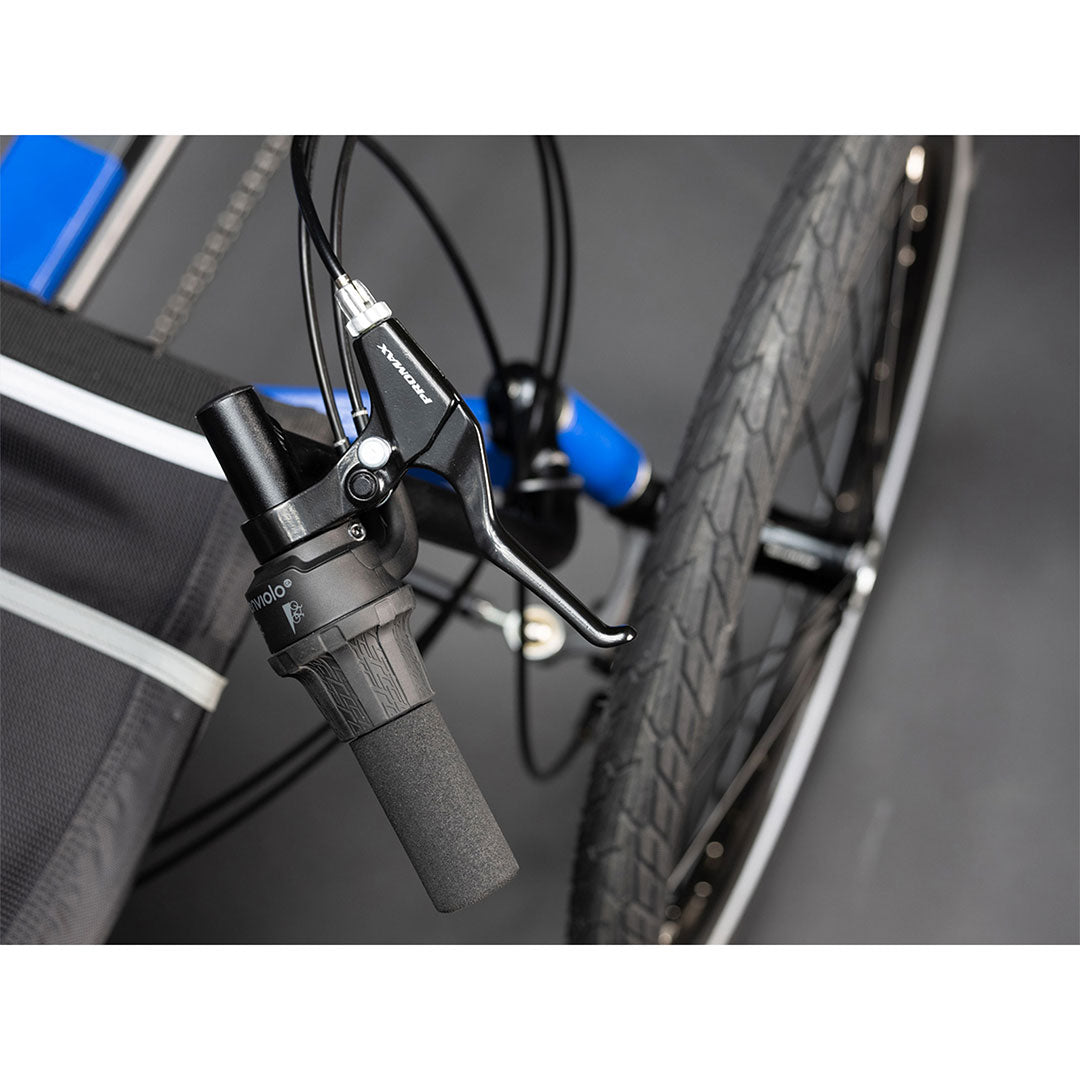 TerraTrike Rover tandem right handlebar and wheel top down view