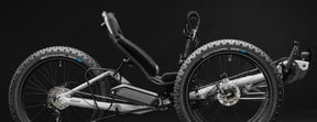 AZUB FAT recumbent trike side profile showing rigid frame and fat tires