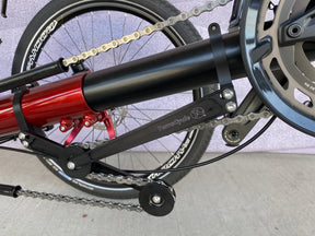 Rear chain run and TerraCycle idler on the AZUB T-Tris AR recumbent trike
