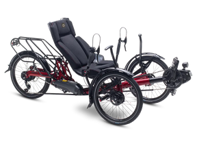 AZUB TRIcon 20 folding recumbent trike, front three-quarter studio view