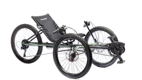 TerraTrike All Terrain e+ three-quarter view in Graphite Grey