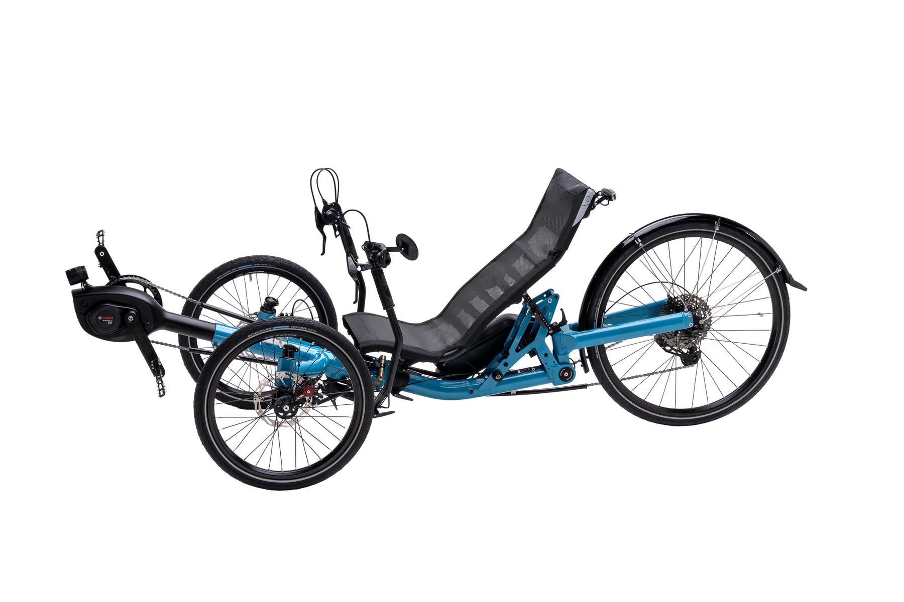 AZUB TRIcon 26 recumbent trike, rear studio view