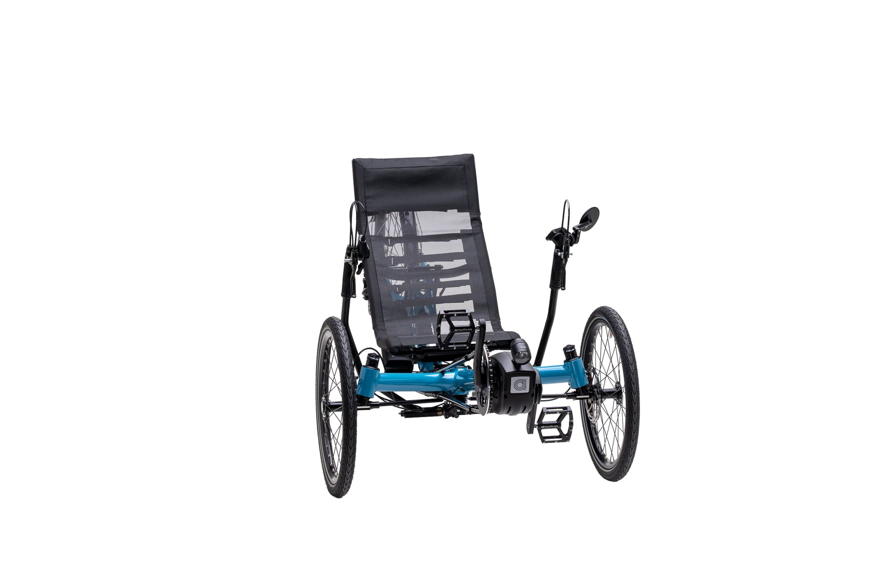 AZUB TRIcon 26 recumbent trike, angled studio view