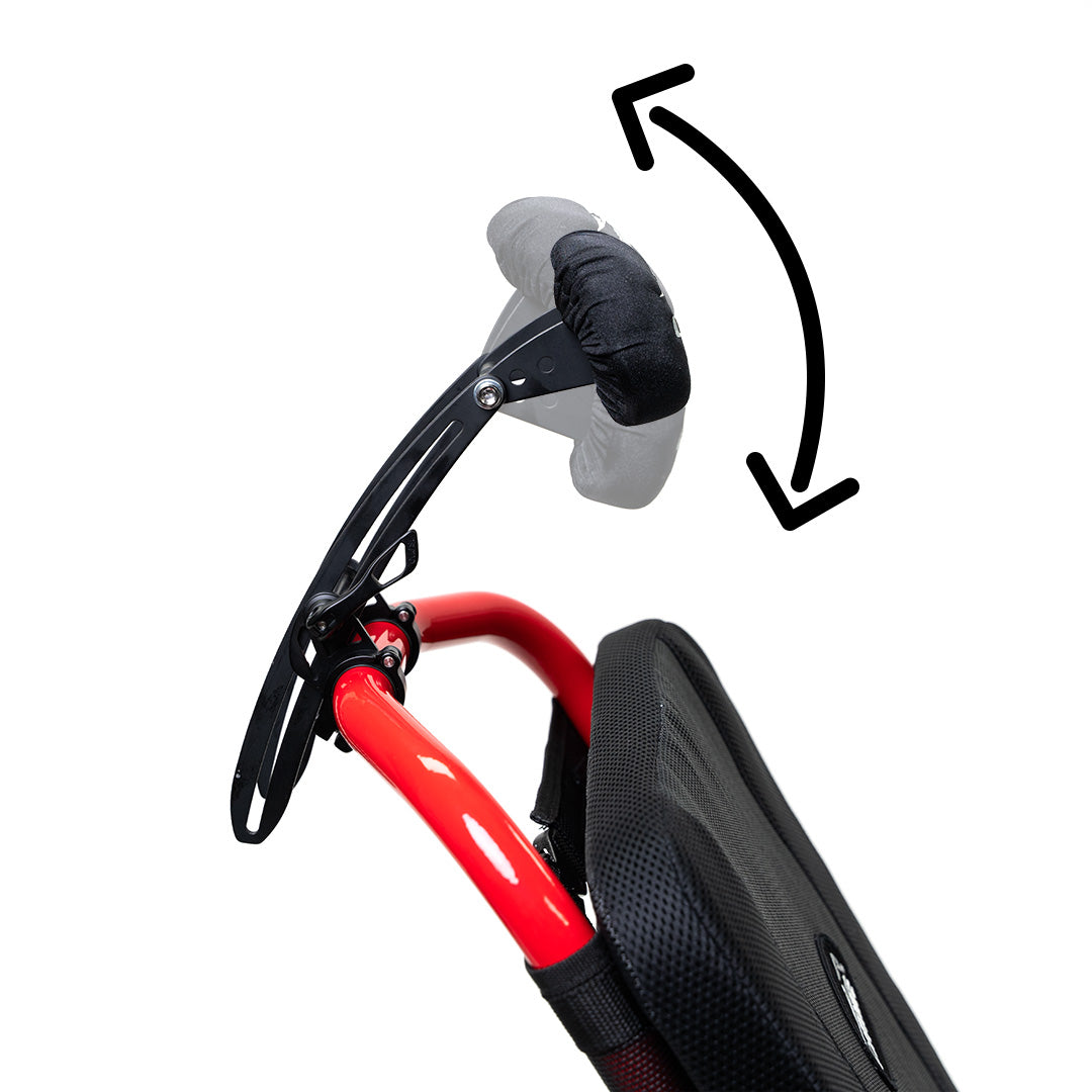 Catrike Neck and Head rest shown as adjustable on trike