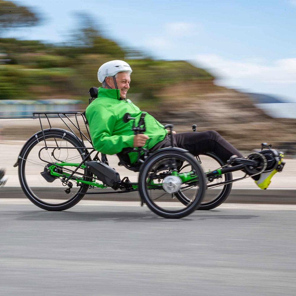 Recumbent trike with electric assist on sale