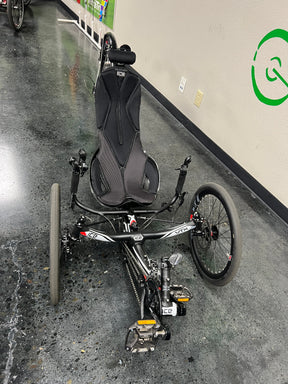 ICE VTX recumbent trike at Laid Back Cycles, rear view