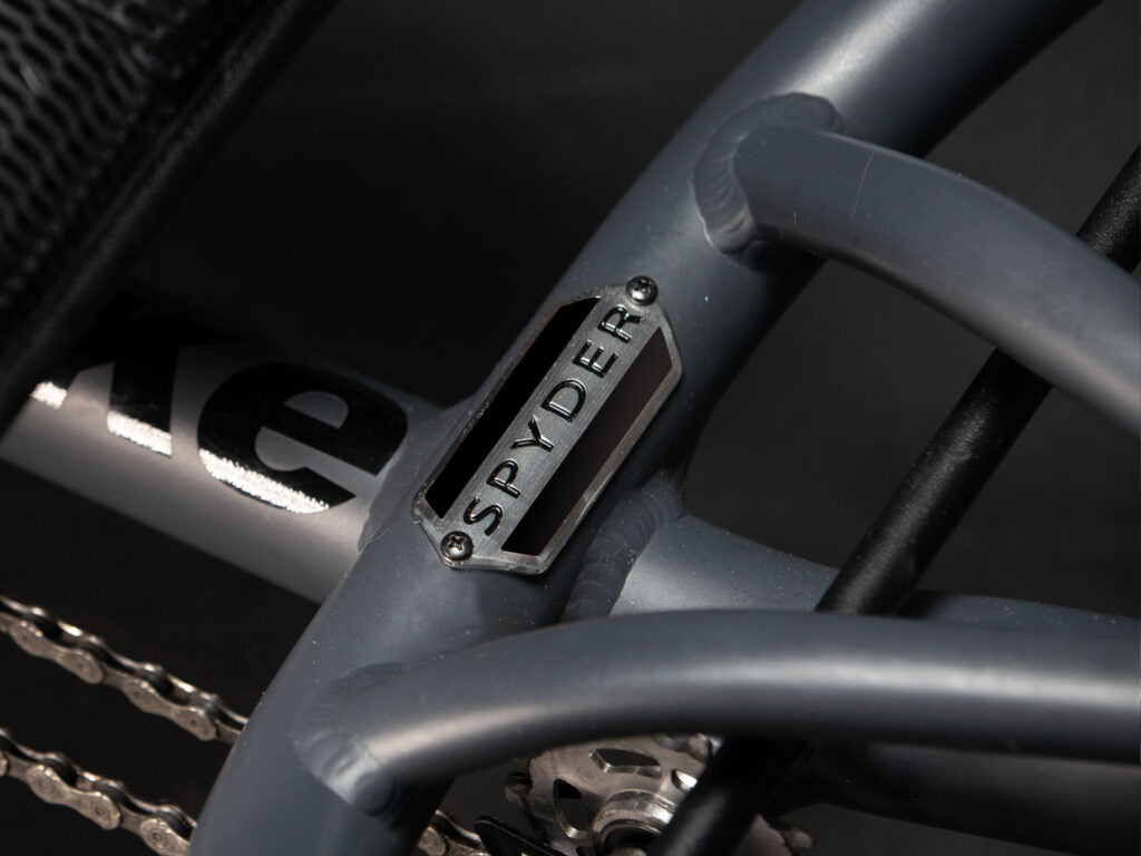 Frame plate detail on the Spyder e+