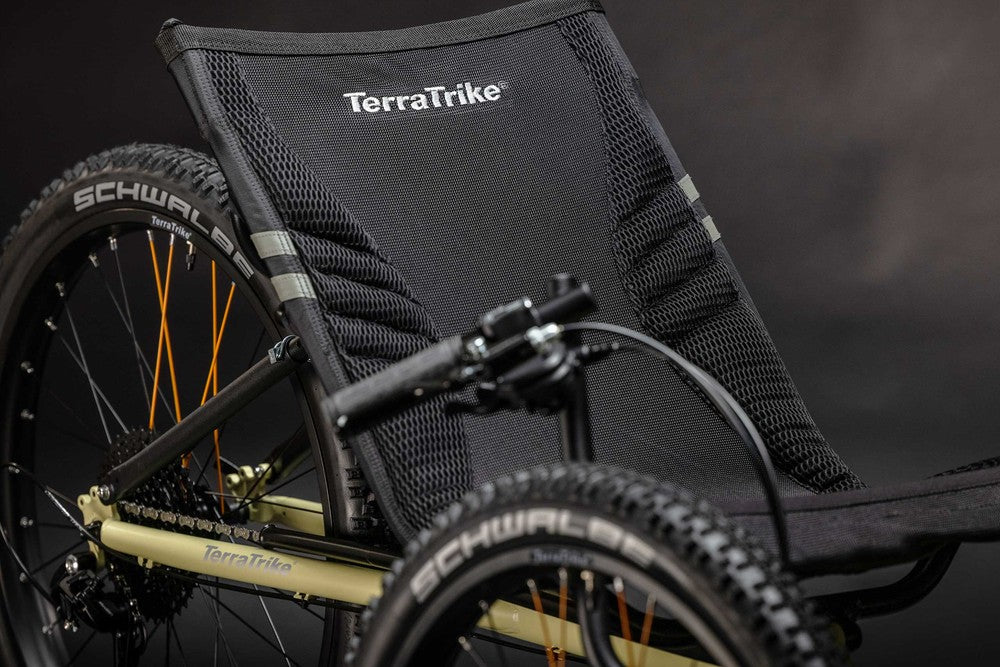 TerraTrike All Terrain mesh comfort seat on a 6061 T6 aluminum seat frame