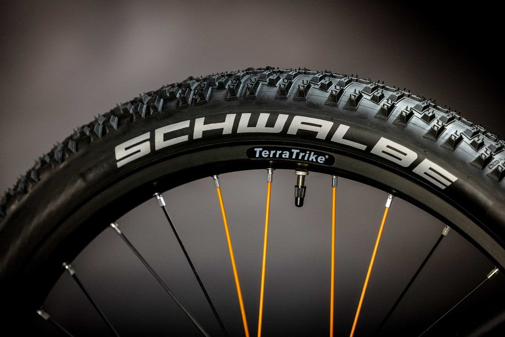 Schwalbe Smart Sam off-road tire on a 24-inch TerraTrike All Terrain wheel