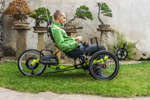 AZUB grab handles assist bars installed on green azub with man using them