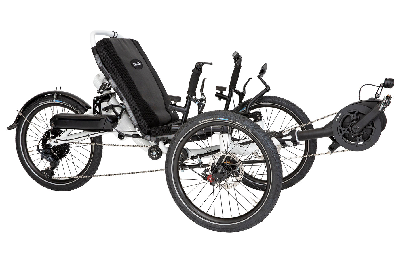 Bosch Active Line Plus motor and 400 Wh battery on the Catrike All Road eCAT recumbent trike