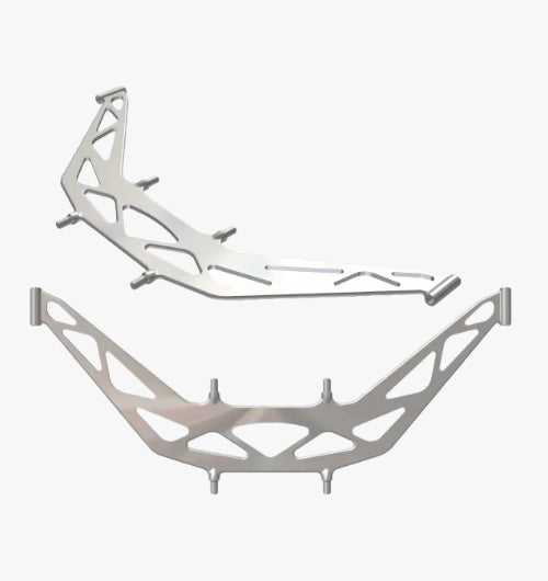 Aerospace titanium leaf-spring front suspension of the AZUB Ti-FLY X