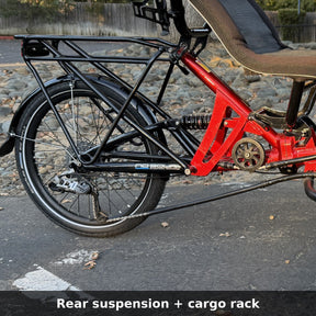 HP Velotechnik Scorpion rear suspension and cargo rack