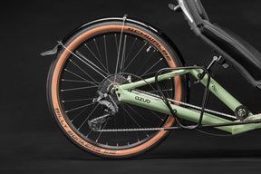 AZUB T-Tris 26 large 26-inch rear wheel with Shimano cassette and derailleur drivetrain