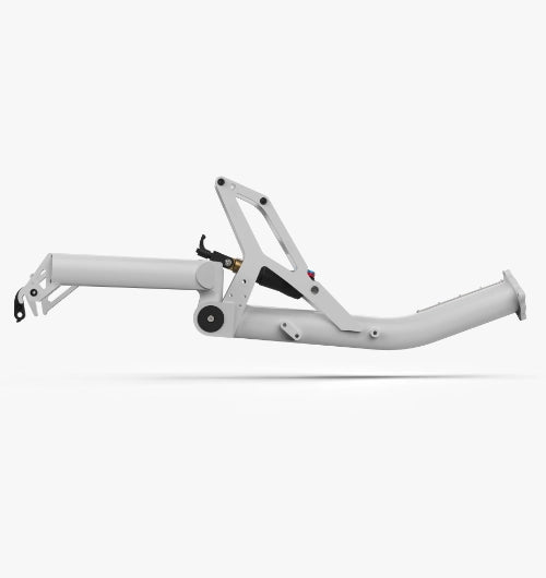 Rear frame and air shock of the AZUB Ti-FLY X