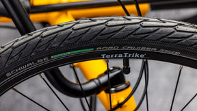 24 inch wheel detail on the TerraTrike Rebel e+
