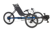TerraTrike Rogue e+ three-quarter view in City Blue