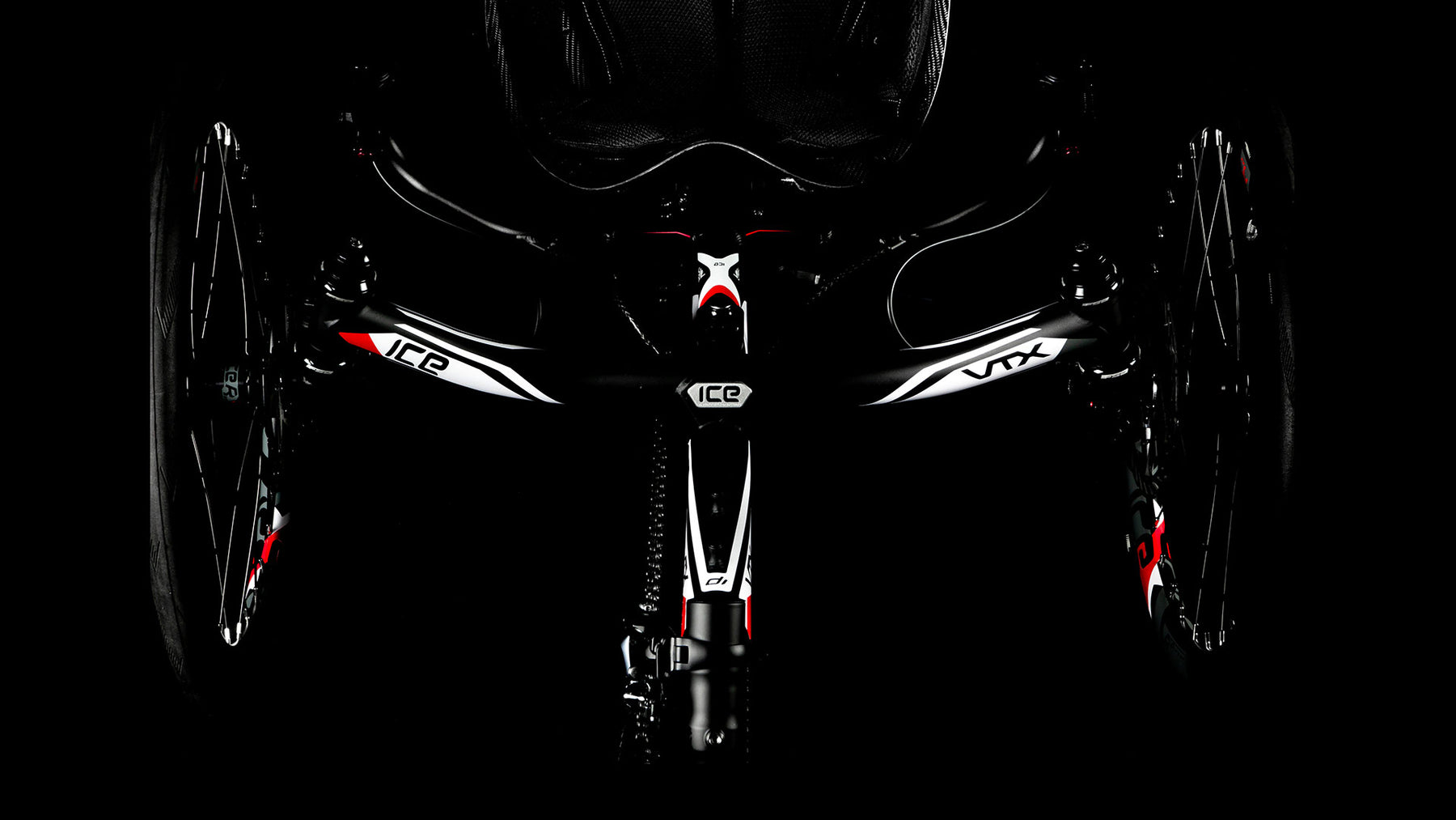 ICE VTX recumbent trike, detail