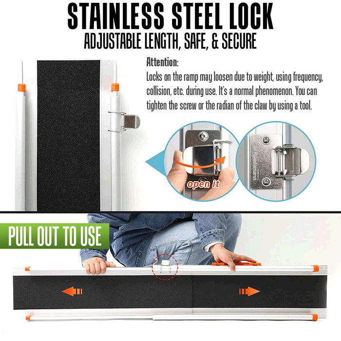 Recumbent Trike Ramps 7' Adjustable Telescoping