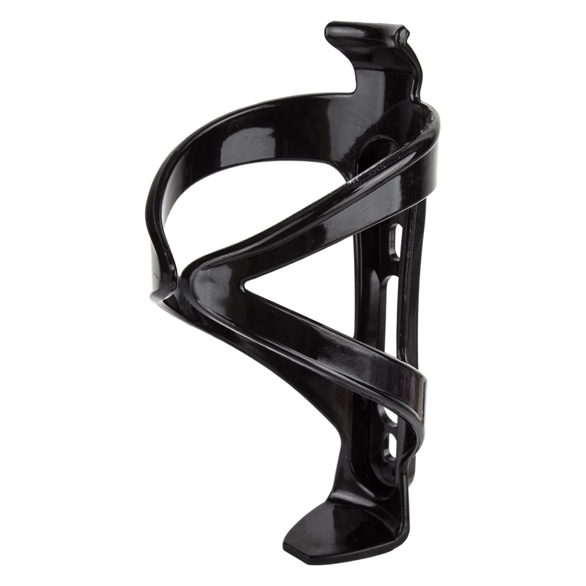 Black water bottle cage left side angle view